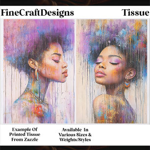 African American Afro Hair Women EX8 Decoupage Tissue Paper