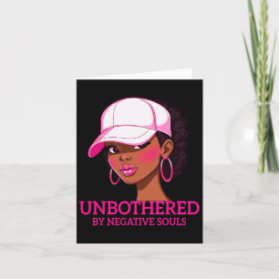 African American Afro Queen Sy Black Woman Unbothe Card