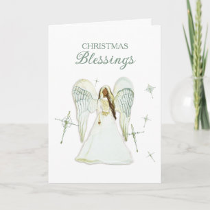 African American Angel Christmas Card