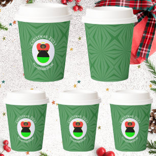 African American Angel Christmas Flag Personalised Paper Cups
