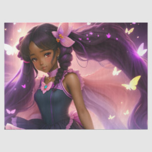 African American Anime Black Girl  Tissue Paper