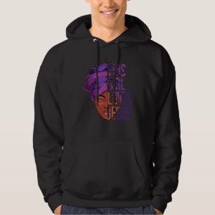 African American Apparel Jesus Christian Black Wom Hoodie