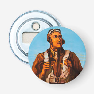 African American Aviators Fighter Pilots of WW2 Bottle Opener