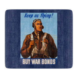 African American Aviators Fighter Pilots of WW2 Cutting Board