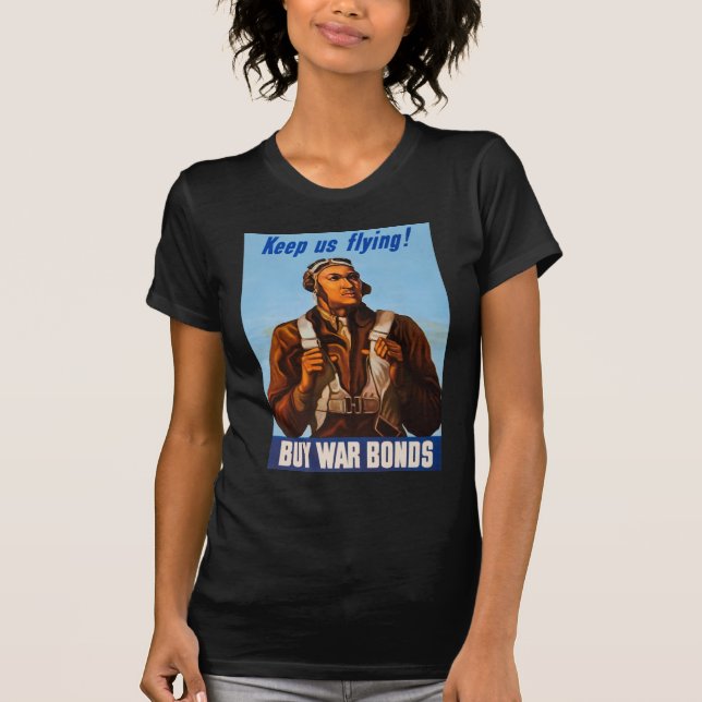 African American Aviators Fighter Pilots of WW2  T-Shirt (Front)