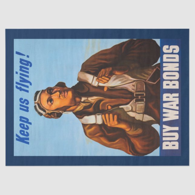 African American Aviators Fighter Pilots of WW2  Tissue Paper (Front)