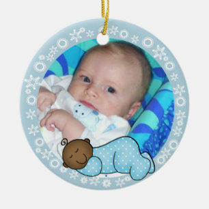 African American Baby 1st Christmas Ornament