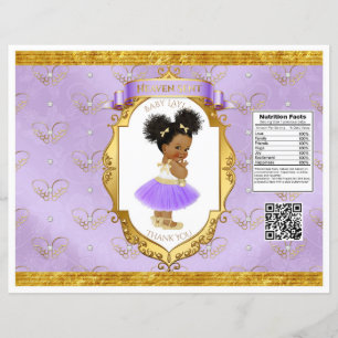 African American Baby Girl Lavender Chip Bag