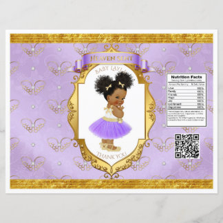 African American Baby Girl Lavender Chip Bag
