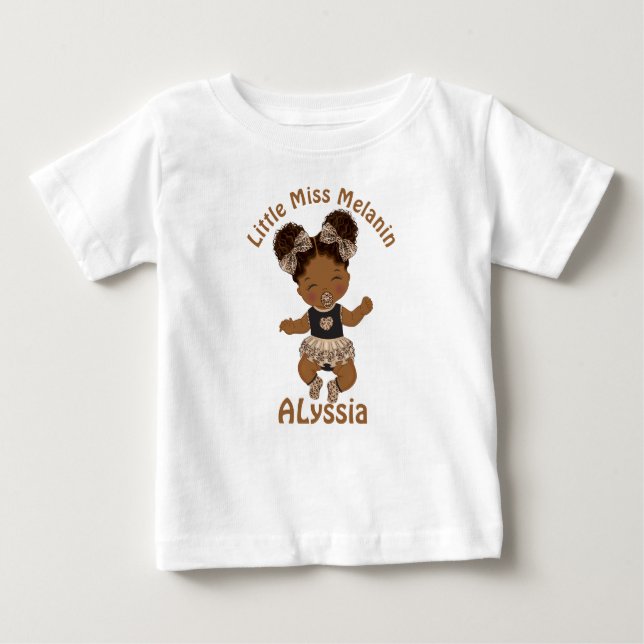 African American Baby Girl Melanin T-Shirt (Front)