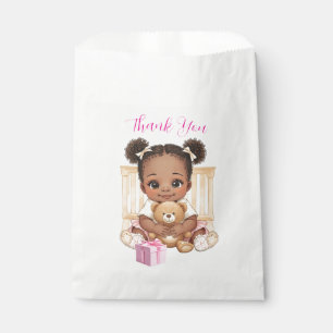 African American Baby Girl Thank You Favour Bag