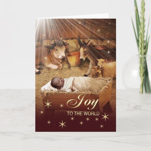 African American Baby Jesus Christmas Cards (Front)