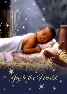 Black Baby Jesus Christmas Cards Zazzle Co Nz