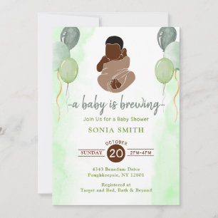 African American Baby shower Invitation