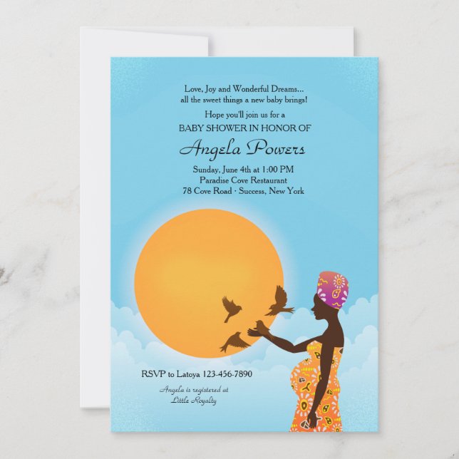 African American Baby Shower Invitation (Front)