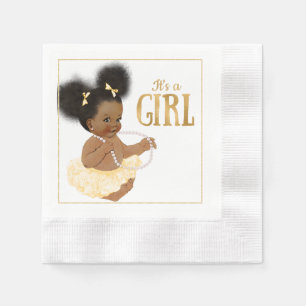 African American Baby Shower Paper Napkins