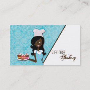 African American Baker Cup Cakes Business Card