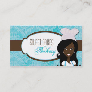 African American Baker Cup Cakes Business Card