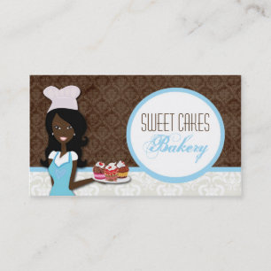 African American Baker Cup Cakes Business Card