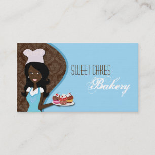 African American Baker Cup Cakes Business Card
