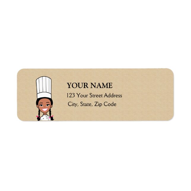 African American Baker Return Address Label (Front)