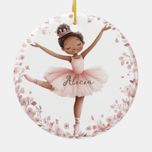 African American Ballerina Ceramic Tree Decoration