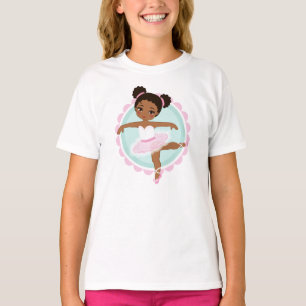 African American Ballerina - Pink Ballet Dancer Gi T-Shirt