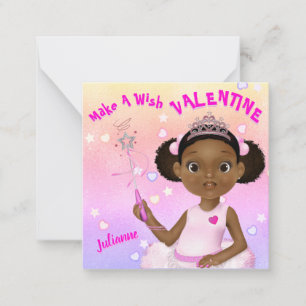 African American Ballerina Princess Classroom Card