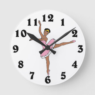 African American Ballerina Wall Clock
