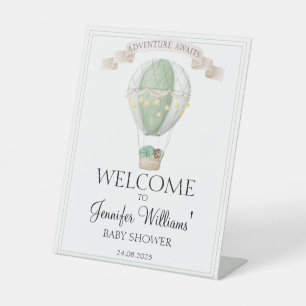 African American balloon baby shower welcome sign