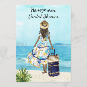African American Beach Bridal Shower Invitation