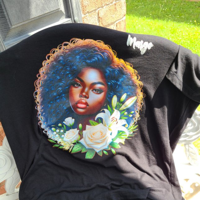 African-American Beauty Enjoying Her Flowers Tri-Blend Shirt (Creator Uploaded)