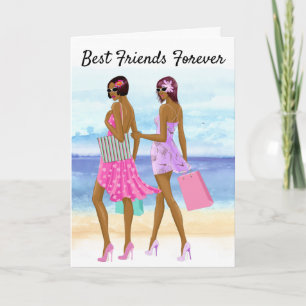 African American Best Friend's Birthday Card