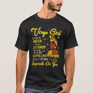 African American Birthday Black Women Virgo Girl  T-Shirt