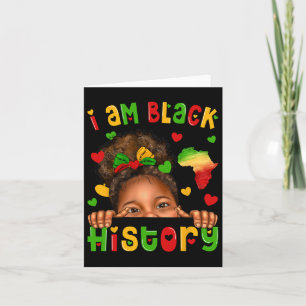 African American Black Girl Afro Kids Black Histor Card