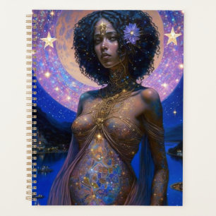 African American Black Goddess Queen Fantasy Art Planner
