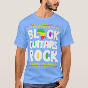African American Black Guitars Rock Juneteenth Pre T-Shirt