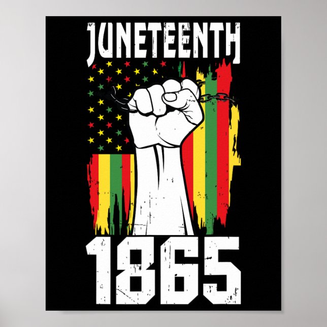 African American Black History 1865 Juneteenth 1  Poster (Front)