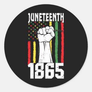 African American Black History 1865 Juneteenth 2 Classic Round Sticker