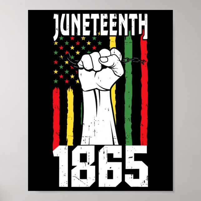 African American Black History 1865 Juneteenth 2  Poster (Front)