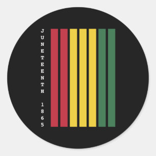 African American Black History Juneteenth 1865 Classic Round Sticker