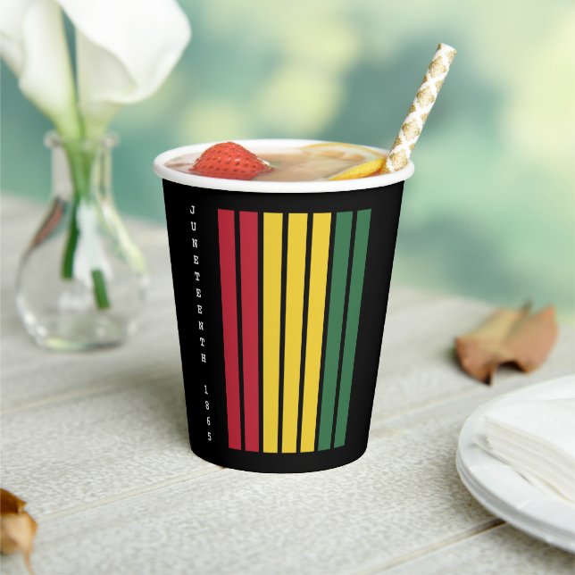 African American Black History Juneteenth 1865 Paper Cups (Insitu)