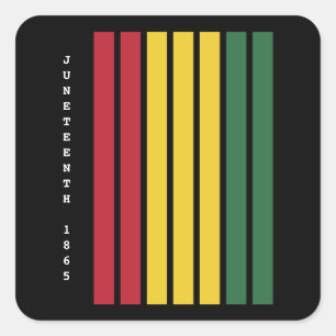 African American Black History Juneteenth 1865 Square Sticker