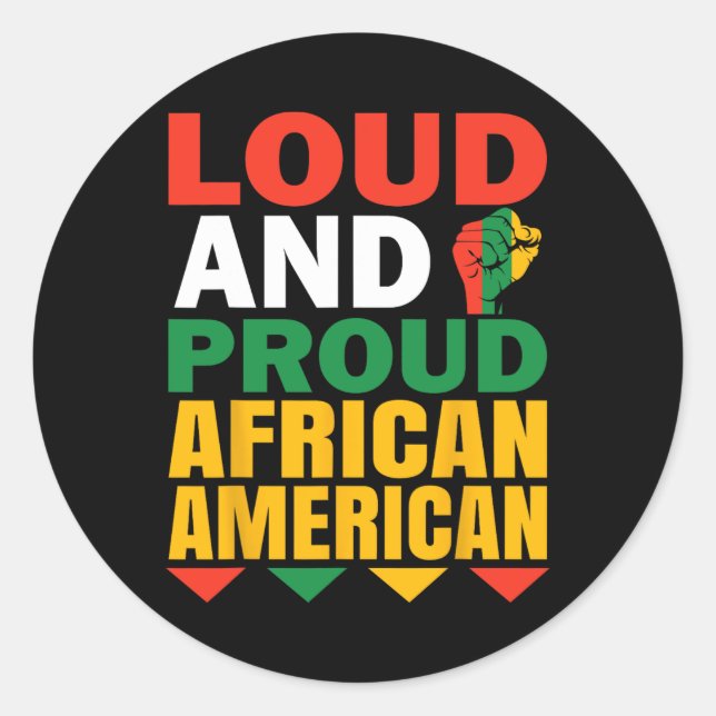 African American Black History Juneteenth  Classic Round Sticker (Front)
