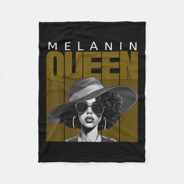 African American Black History - Juneteenth Melani Fleece Blanket (Front)