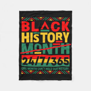 African American Black History Month 24 7 375 Mens Fleece Blanket