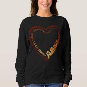 African American Black History Month Valentine Sweatshirt