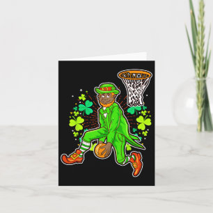 African American Black Leprechaun Bysketbyll St Pa Card