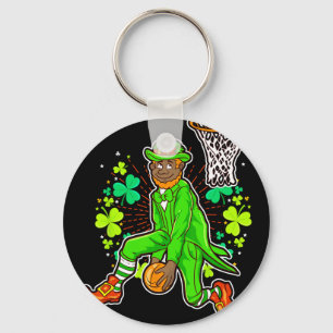 African American Black Leprechaun Bysketbyll St Pa Key Ring