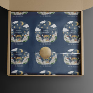 African American Black Nativity Christmas Wrapping Paper